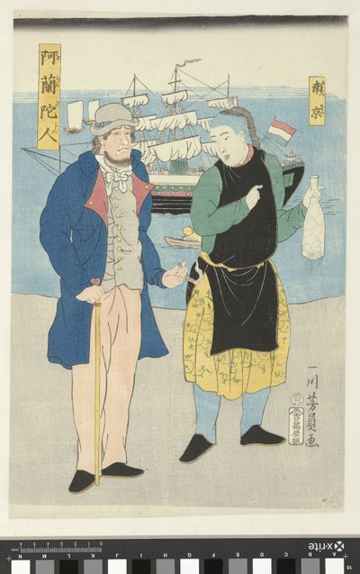 Néerlandais et Chinois - Utagawa Yoshikazu