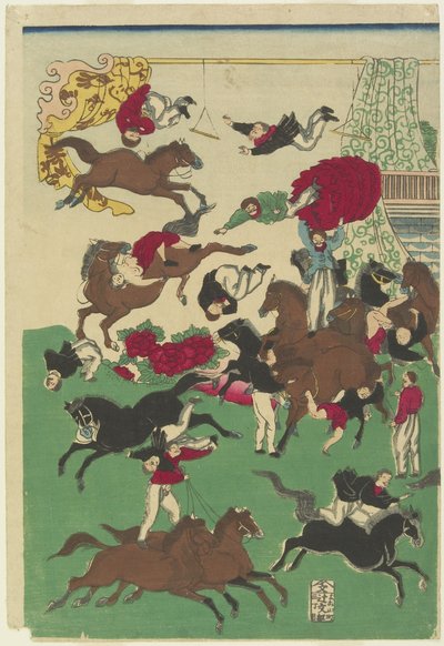 Numéros de cirque - Utagawa Yoshitora