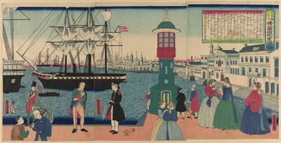 Paris, France (Furansu Parisu no fu), de la série "Collection de lieux pittoresques dans des pays étrangers (Bankoku meisho zukushi no uchi)" - Utagawa Yoshitora