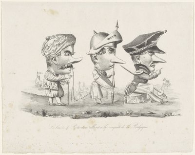 Caricature de la milice de Rotterdam, 1830 - V. Dubrulle
