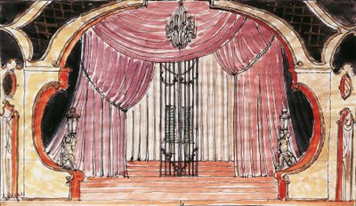 Décor de scène pour Cosi Fan Tutte de Wolfgang Amadeus Mozart - Vaclav Gottlieb
