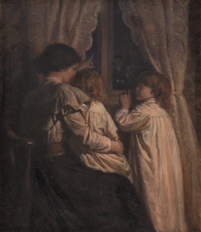 Les enfants disant bonne nuit à leurs étoiles - Valdemar Irminger