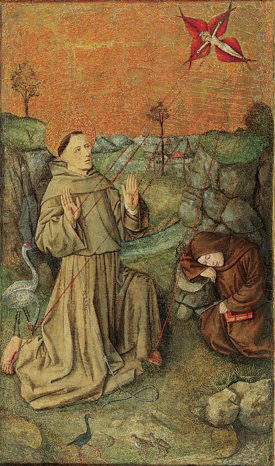 Saint François recevant les stigmates, fin du XVe siècle - Valencian School