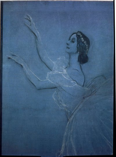 La ballerine Anna Pavlova dans le ballet les Sylphides (détail) - Valentin Aleksandrovich Serov