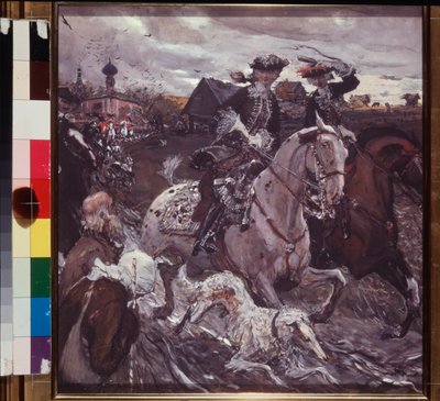 La chevauchée du tsar Pierre II et de la princesse héritière Elisabeth - Valentin Aleksandrovich Serov