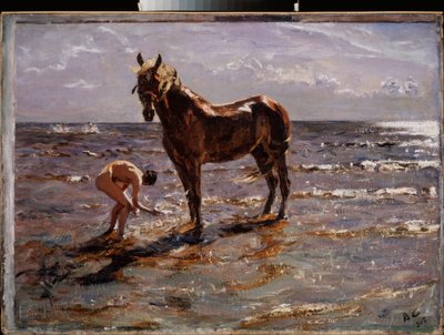 Le bain du cheval - Valentin Aleksandrovich Serov