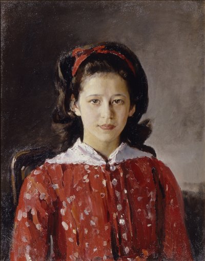 Portrait de Lyudmila Anatolyevna Mamontova 1874-1937, 1884 - Valentin Aleksandrovich Serov