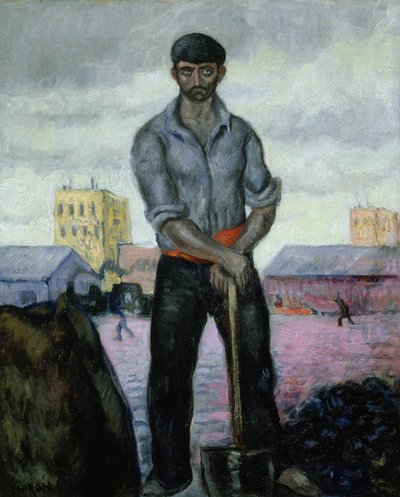 Mineur de charbon au port - Valentín Thibon de Libian