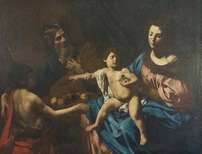 Sainte famille avec le jeune Saint Jean-Baptiste - Valentin de Boulogne
