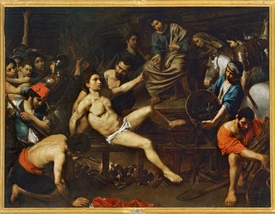 Martyre de saint Laurent ... (peinture sur toile) - Valentin de Boulogne