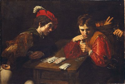 Les Tricheurs, par Valentin de Boullogne (1591-1632). Huile sur toile, vers 1615. Dimension : 94,5x137 cm. Collections d