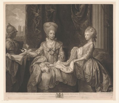 Portrait de Charlotte de Mecklembourg-Strelitz et de sa fille Charlotte
Charlotte, Reine de Grande-Bretagne, et la Princesse Royale (titre sur l