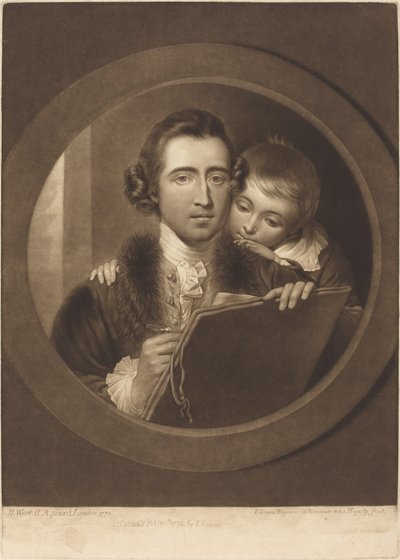 Benjamin West, Esqr R.A. et son fils RI West - Valentine Green after Benjamin West