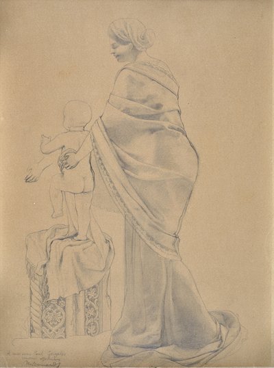 Femme et enfant - Valère Bernard