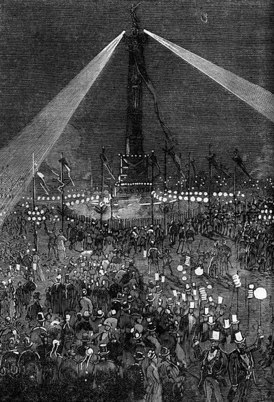 Illumination de la Place de la Bastille à Paris - Valnay Pere et fils