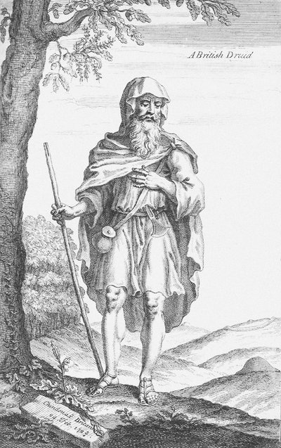Un druide britannique de Stonehenge par William Stukeley, 1723 - Van Der Gucht