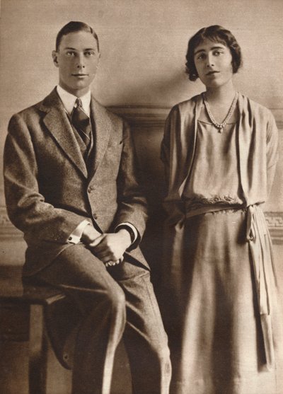 Lady Elizabeth Bowes Lyon et le duc d
