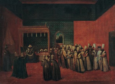 Le Sultan Ahmed III recevant un ambassadeur européen, années 1720 - Vanmour