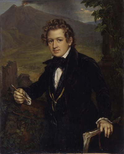 Portrait du peintre Karl Pavlovich Bryullov 1799-1852, 1836 - Vasili Andreevich Tropinin