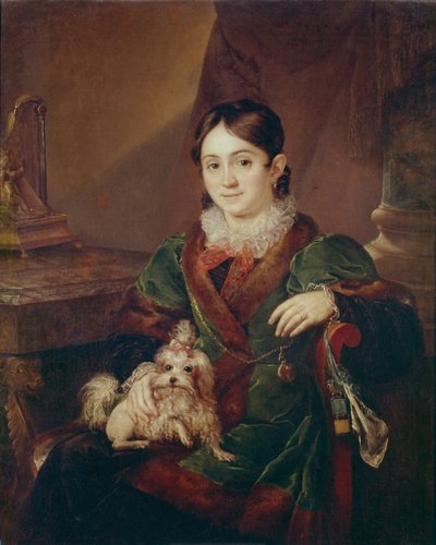 Portrait de la comtesse Natalia Andreevna Obolenskaya, 1833 - Vasili Andreevich Tropinin