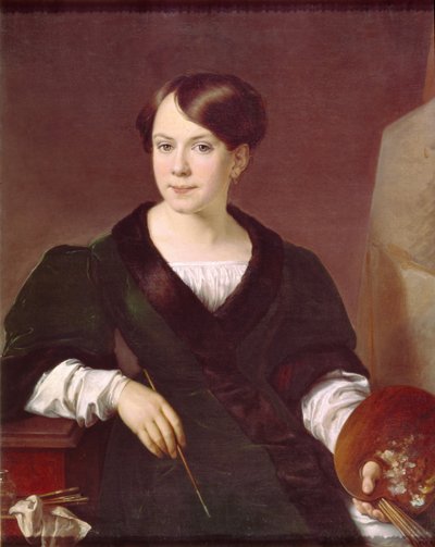 Portrait de la peintre Lyubov Borozdna-Stromilova 1813-1894, 1831 - Vasili Andreevich Tropinin