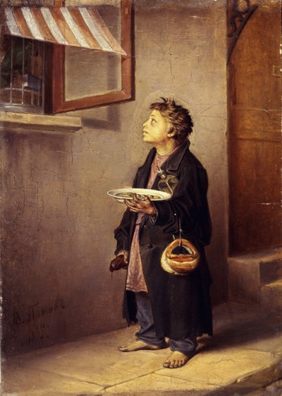 Un apprenti regardant un perroquet, 1865 - Vasili Grigorevich Perov
