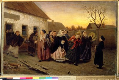 Procession de femmes sortant d