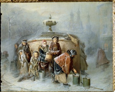 La queue à la fontaine - Vasili Grigorevich Perov