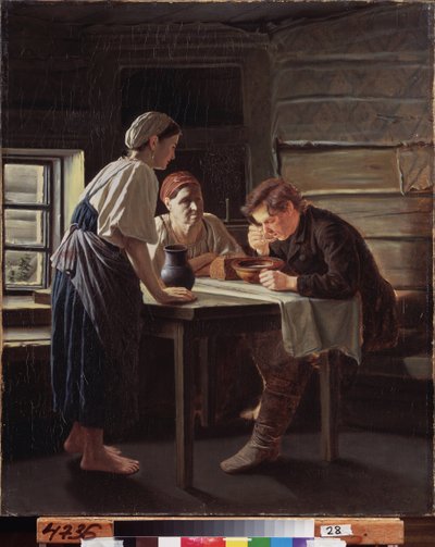 La réception du pèlerin - Vasili Grigorevich Perov