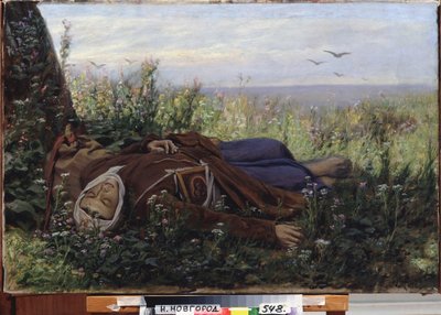 Un pèlerin dans un champ - Vasili Grigorevich Perov