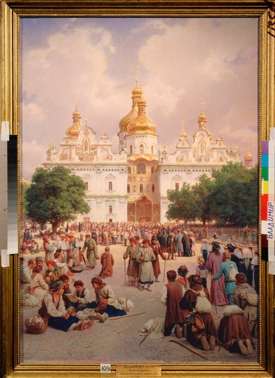 Devant le monastère des Caves à Kiev - Vasili Petrovich Vereschagin