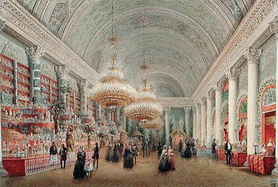 Bazar de charité dans la salle de banquet du Palais Yusupov - Vasili Semenovich Sadovnikov