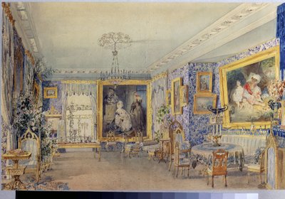 La salle de séjour du manoir Verki - Vasili Semenovich Sadovnikov