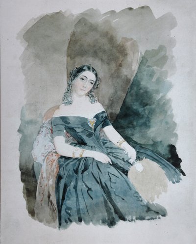 Portrait de Leonilla Ivanovna Baryatinskaya, princesse zu Sayn Wittgenstein 1816-1918, 1846 - Vasili Semenovich Sadovnikov