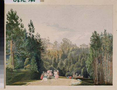 Scene dans un parc - Vasili Semenovich Sadovnikov