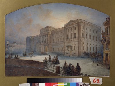 Vue du palais Marlinsky en hiver - Vasili Semenovich Sadovnikov