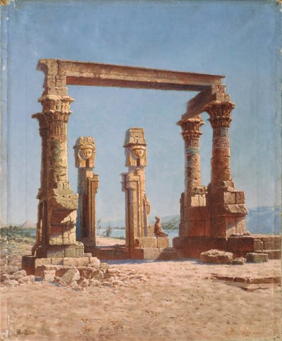 Une ruine de temple égyptien - Vasili Vasilievich Vereshchagin