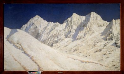 Inde, neige sur les sommets de l