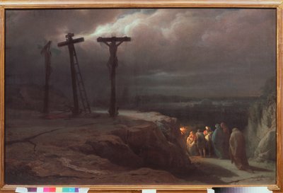 La nuit au calvaire - Peinture de Vasili Petrovich Vereshchagin (Vassili Verechtchaguine) - Vasili Vasilievich Vereshchagin