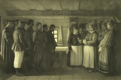 Les Doukhobors priant, 1865 - Vasili Vasilievich Vereshchagin