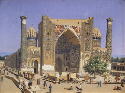 La madrasa Sherdar sur la place du Registan à Samarcande, 1869-1870 - Vasili Vasilievich Vereshchagin
