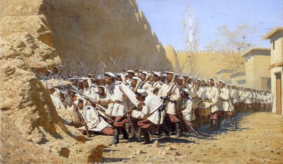 Aux murs de la forteresse. Laissez-les entrer! - Vasili Vasilyevich Vereshchagin