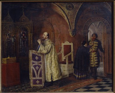 Le tsar Ivan IV le Terrible priant - Vasili Vladimirovits Pukirev