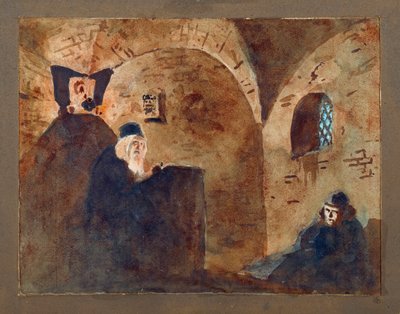 Décor préparatoire, salle voûtée, pour l