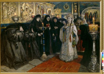 La grande duchesse visitant un couvent - Vasilij Ivanovic Surikov
