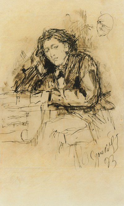 Portrait du compositeur Anton Rubinstein - Vasilij Ivanovic Surikov