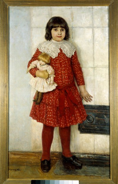 La fille à la poupée - Vasilij Ivanovic Surikov