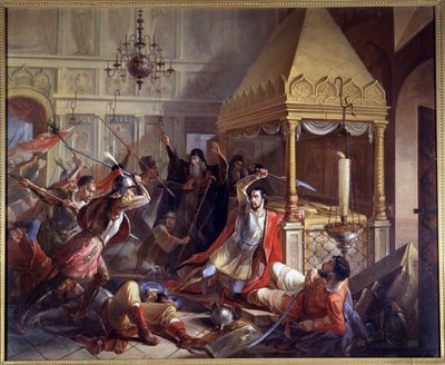 Acte héroïque du prince Michail Volkonsky pendant le siège polonais de 1610 - Vasily Kuzmich Demidov