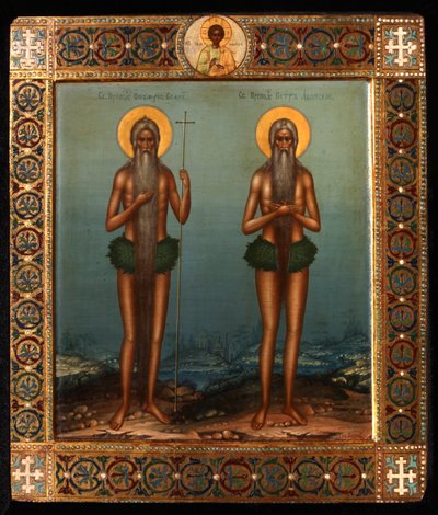 Vénérable Onuphrius et Saint Pierre du Mont Athos, 1902 - Vasily Pavlovich Guryanov