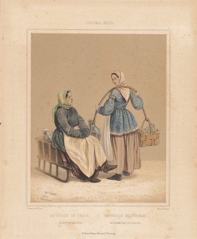 Laitières à Okhta, milieu du 19e siècle - Georg Wilhelm Timm